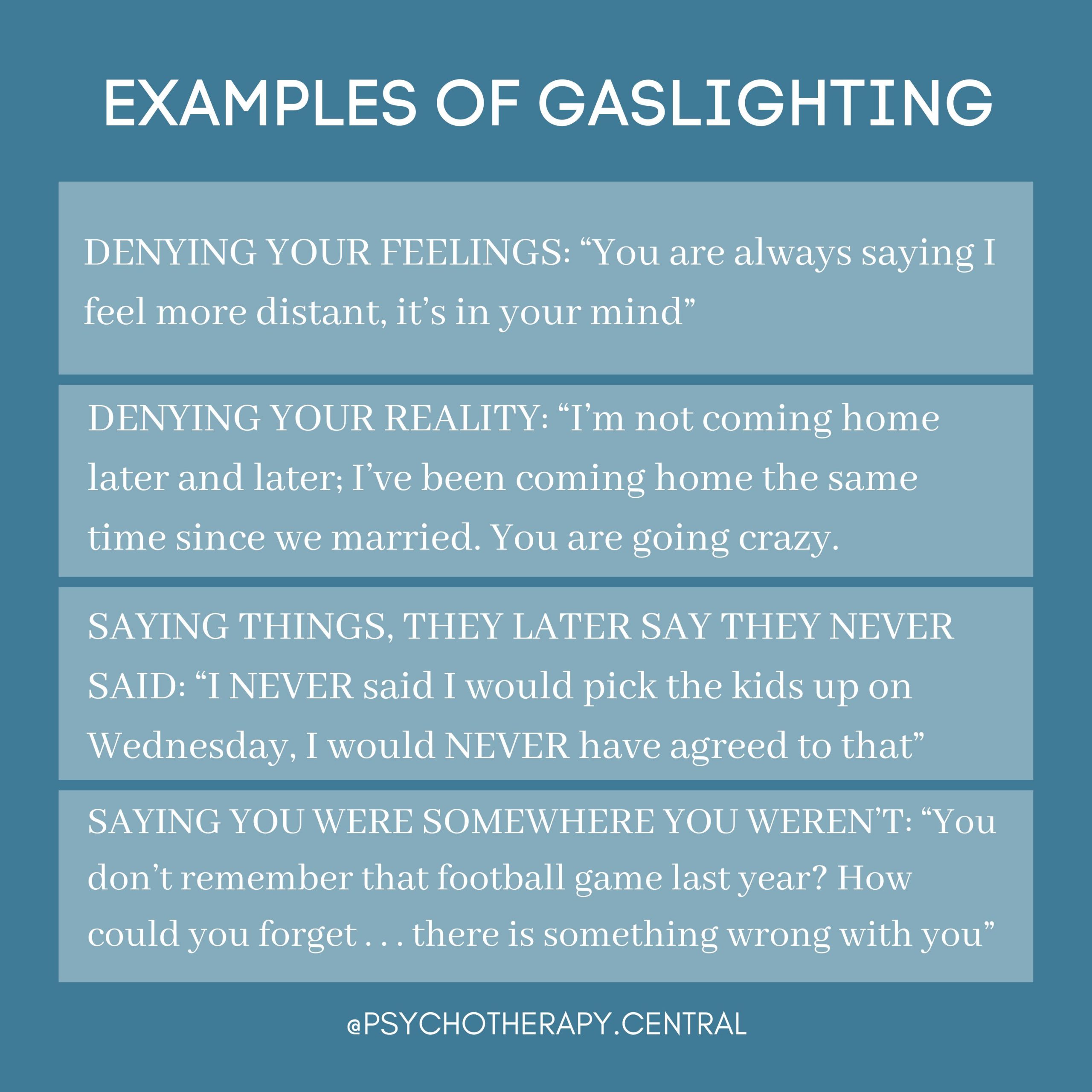 Examples Of Gaslighting