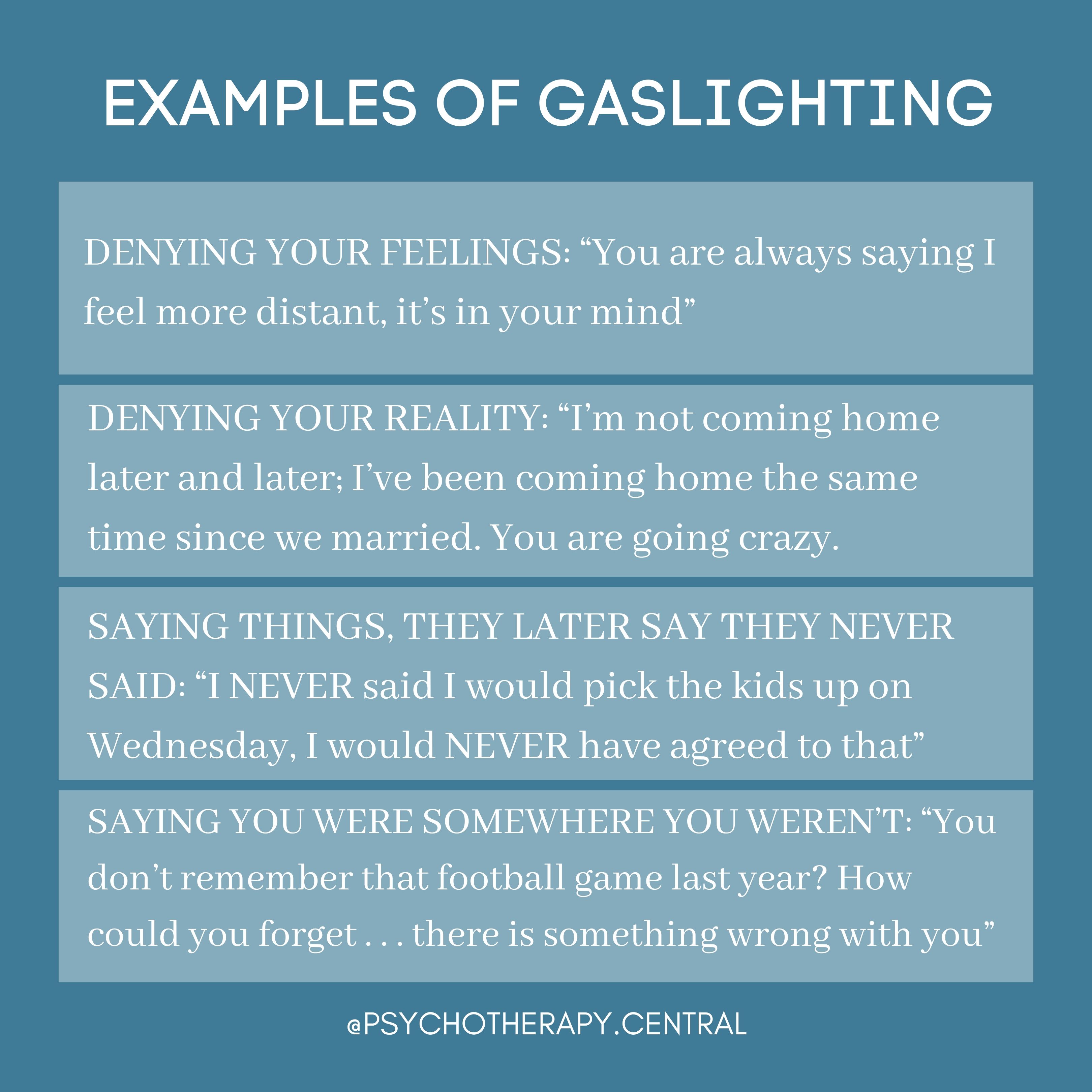 Examples Of Gaslighting