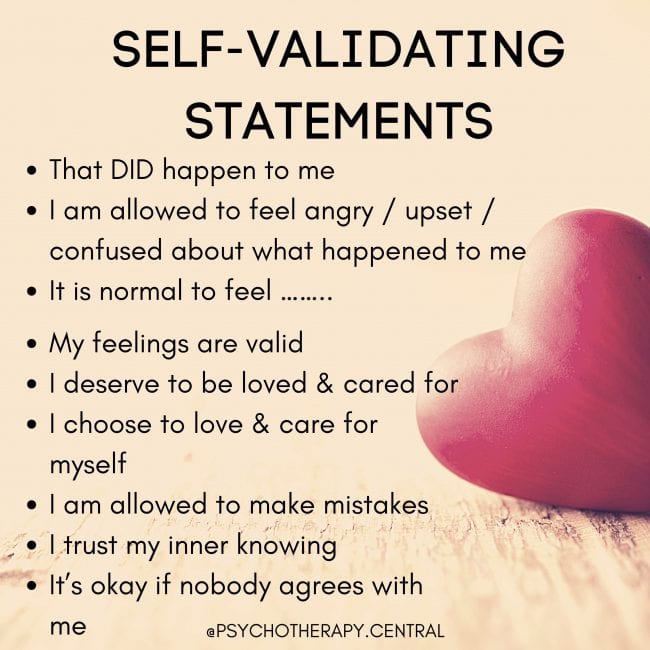 self validation statements