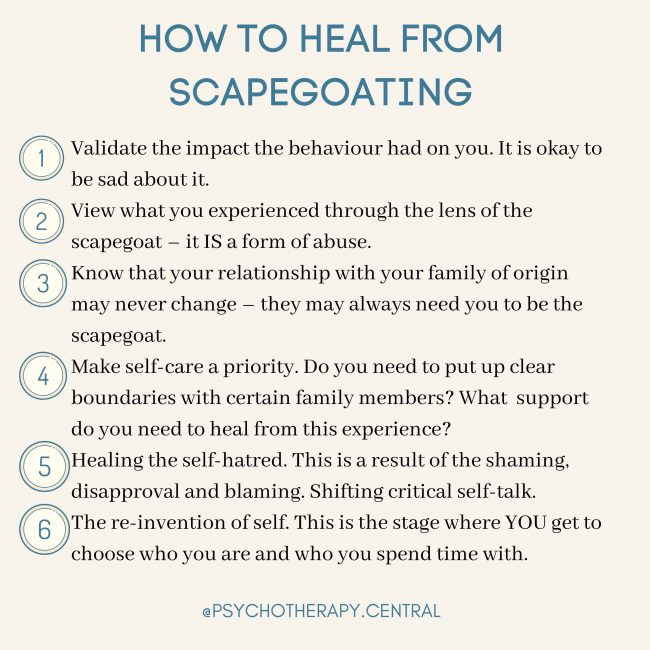 How to heal from scapegoating