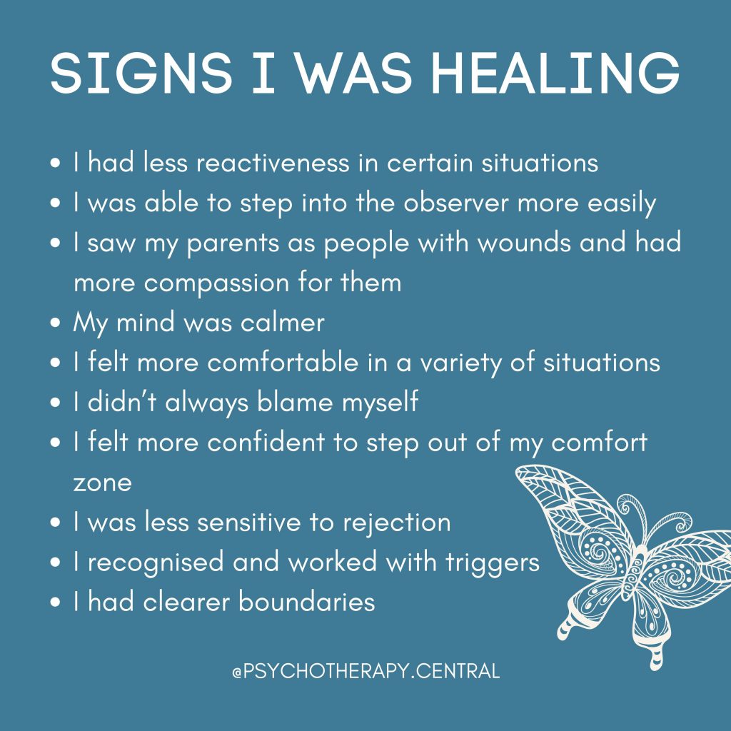 Signs I was healing