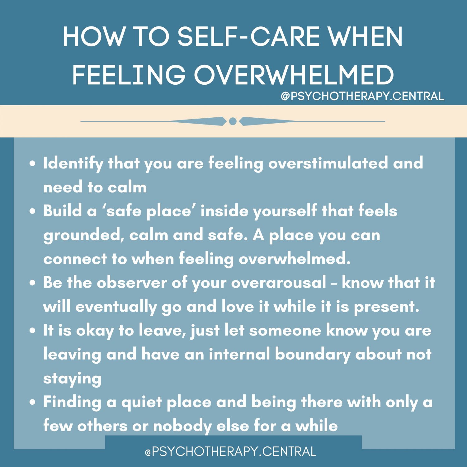 how to self care when feeling overwhelmed