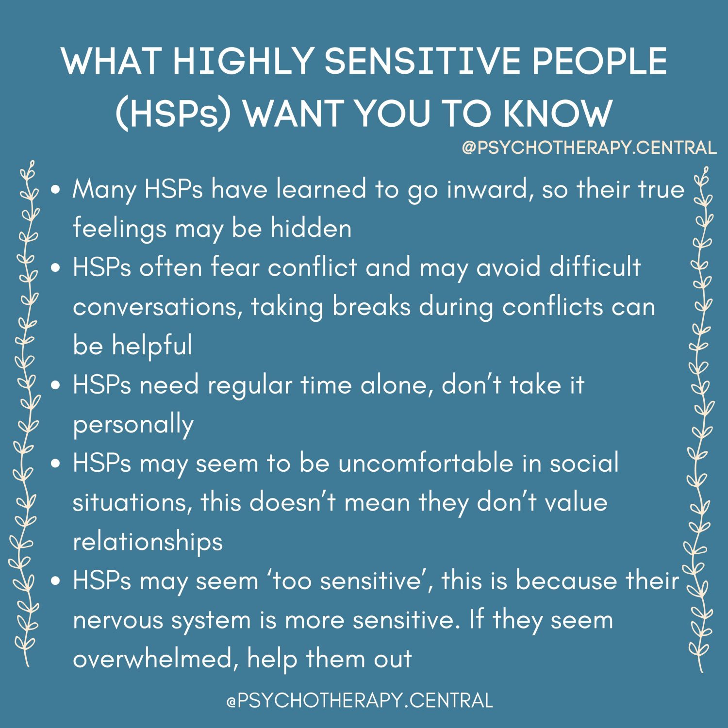 what highly sensitive people want you to know