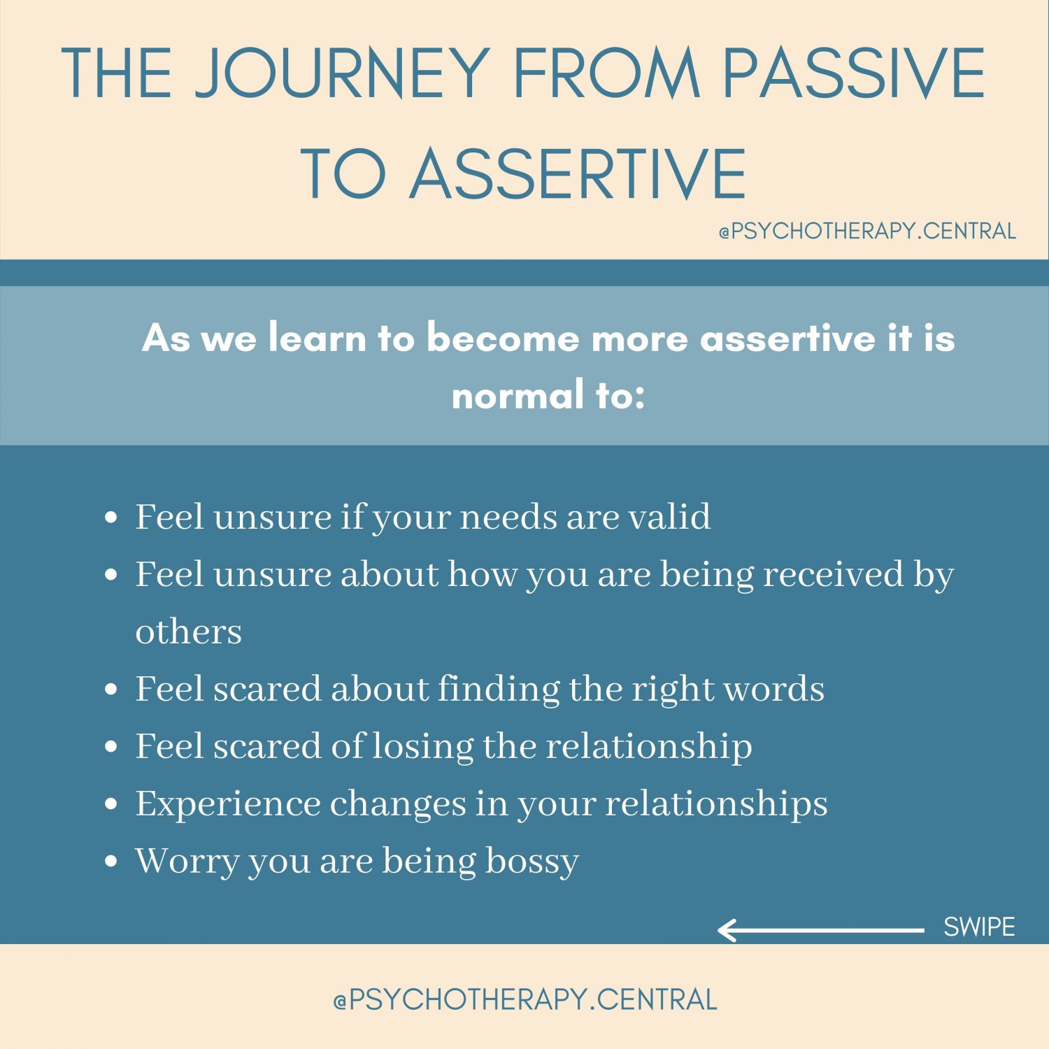 The Journey from passive to assertive