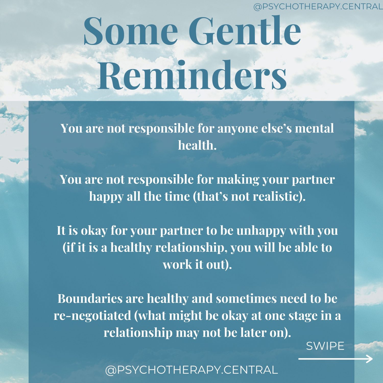 some gentle reminders