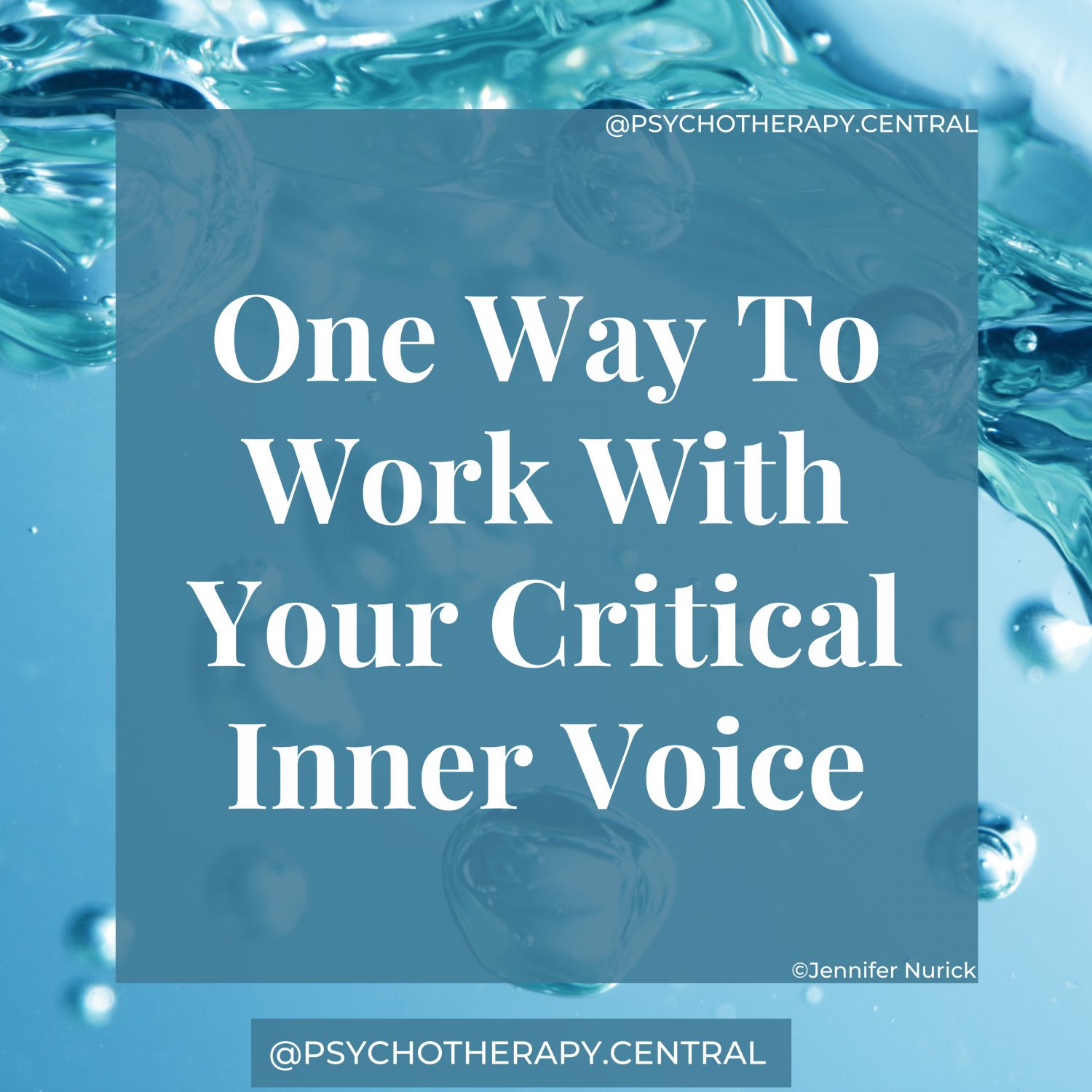One Way To Work With Your Critical Inner Voice