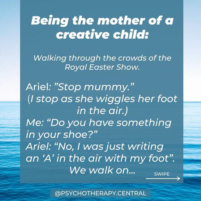 Being the mother of a creative child