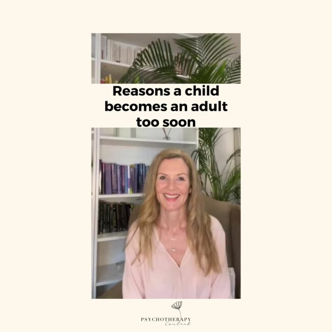 Some reasons a child becomes an adult too soon.