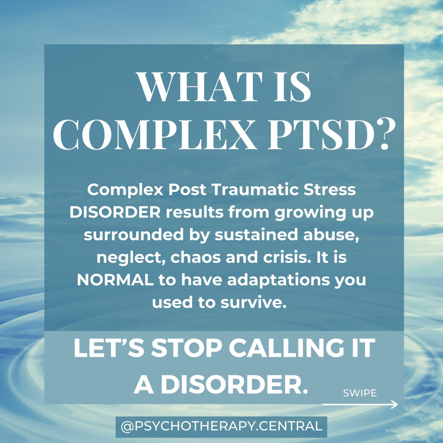 Blue tile with the words" What is Complex PTSD?"