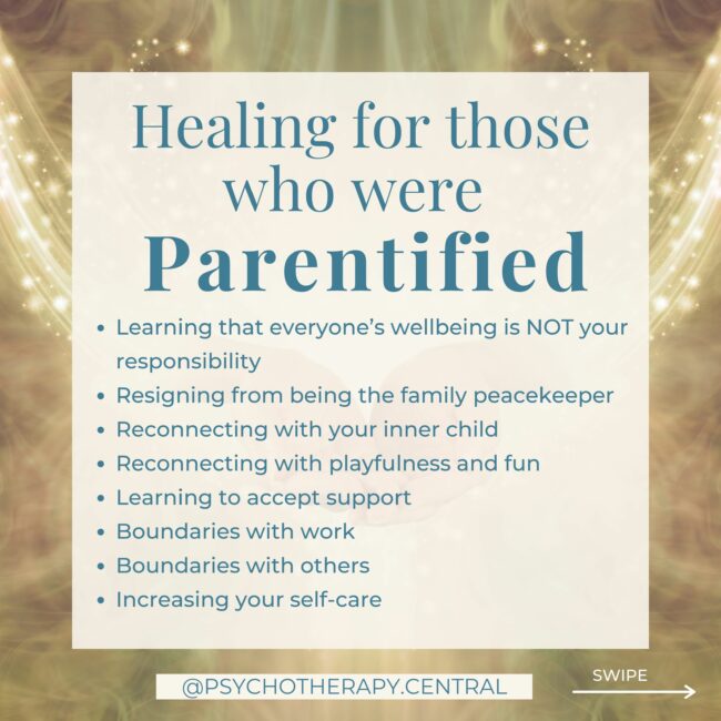 Healing for those who were Parentified